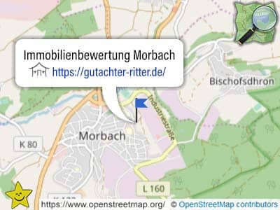 Karte und Gebiet für Immobilienbewertungen Morbach